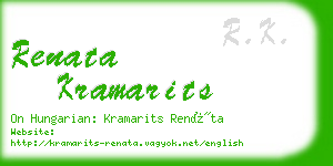 renata kramarits business card